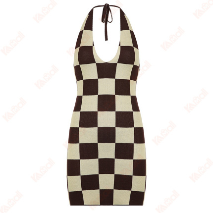 pretty girl sleeveless gingham dresses